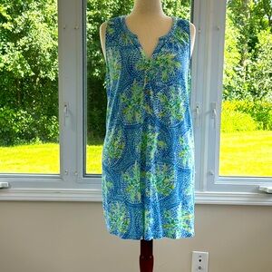 Lilly Pulitzer Blue and Green Sleeveless Dress